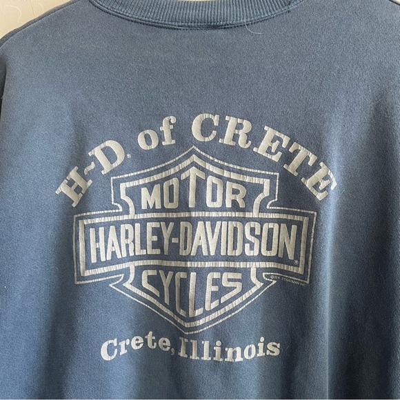 Vintage 1995 Harley Davidson of Reno Nevada Pullover Grey / Blue Crewneck - Picture 12 of 13